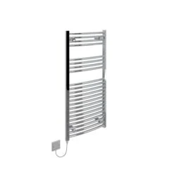 Ecostrad Fina-E Electric Towel Rail - Curved Chrome 300w (500 X 1100mm) -Astral Moda Shop 2 4 1
