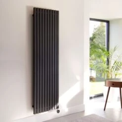 Ecostrad Adesso IQ WiFi Vertical Designer Electric Radiator - Black 1000w (390 X 1600mm) -Astral Moda Shop 401a1293 square 2 2