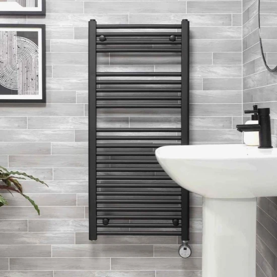 Ecostrad Fina-E Thermostatic Electric Towel Rail - Anthracite 3 Ecostrad Fina-E Thermostatic Electric Towel Rail - Anthracite
