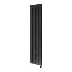 Ecostrad Adesso IQ WiFi Vertical Designer Electric Radiator - Black 1000w (390 X 1600mm)