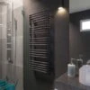 Terma Alex ONE Designer Electric Towel Rails - Grey -Astral Moda Shop alex one 1140x500 modern grey lifestyle 3