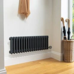 Ecostrad Allerton IQ WiFi Low Triple Column Electric Radiator - Anthracite 1000w (830 X 300mm) -Astral Moda Shop allerton iq triple h a 1190x300 01