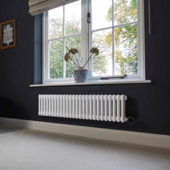 Ecostrad Allerton IQ WiFi Low Triple Column Electric Radiator - White 1200w (1190 X 300mm) 6 Ecostrad Allerton IQ WiFi Low Triple Column Electric Radiator - White 1200w (1190 X 300mm) - Image 5