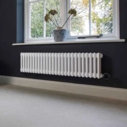 Ecostrad Allerton IQ WiFi Low Triple Column Electric Radiator - White 1000w (830 X 300mm) 12 Ecostrad Allerton IQ WiFi Low Triple Column Electric Radiator - White 1000w (830 X 300mm) -Astral Moda Shop allerton iq triple h w 1190x300 01 2