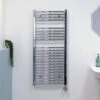 Ecostrad Fina-E Thermostatic Electric Towel Rail - Curved Chrome 300w (500 X 1100mm) -Astral Moda Shop cc digital