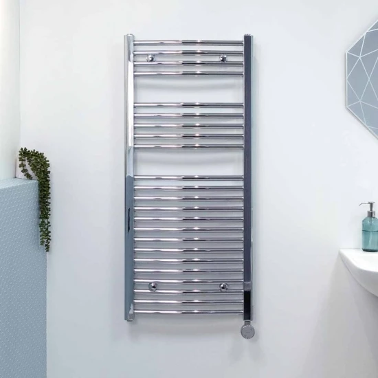 Ecostrad Fina-E Bluetooth Electric Towel Rail - Curved Chrome 300w (500 X 1100mm) 3 Ecostrad Fina-E Bluetooth Electric Towel Rail - Curved Chrome 300w (500 X 1100mm)