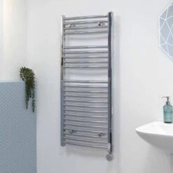 Ecostrad Fina-E Bluetooth Electric Towel Rail - Curved Chrome 300w (500 X 1100mm) 10 Ecostrad Fina-E Bluetooth Electric Towel Rail - Curved Chrome 300w (500 X 1100mm) -Astral Moda Shop ccmoa 2
