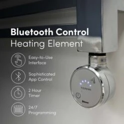 Ecostrad Cube Bluetooth Electric Towel Rail - Chrome 600w (500 X 1200mm) -Astral Moda Shop chrome bluetooth usp 1