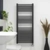 Ecostrad Cube Thermostatic Electric Towel Rail - Anthracite -Astral Moda Shop cube anthracite 500x1200 digital face