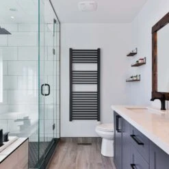 Ecostrad Cube Bluetooth Electric Towel Rail - Anthracite 600w (500 X 1200mm) 9 Ecostrad Cube Bluetooth Electric Towel Rail - Anthracite 600w (500 X 1200mm) -Astral Moda Shop cube bluetooth anthracite 500x1200 lifestyle 1 4