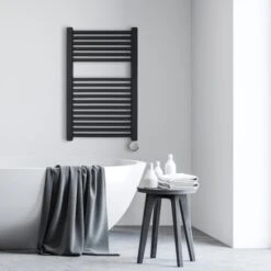 Ecostrad Cube Bluetooth Electric Towel Rail - Anthracite -Astral Moda Shop cube bluetooth anthracite 500x800 lifestyle 1 1