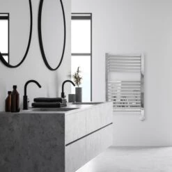 Ecostrad Cube Bluetooth Electric Towel Rail - Chrome 400w (500 X 800mm) 9 Ecostrad Cube Bluetooth Electric Towel Rail - Chrome 400w (500 X 800mm) -Astral Moda Shop cube bluetooth chrome 500x800 lifestyle 1 1