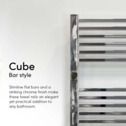 Ecostrad Cube Thermostatic Towel Rail - Chrome 13 Ecostrad Cube Thermostatic Towel Rail - Chrome -Astral Moda Shop cube c