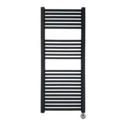 Ecostrad Cube Thermostatic Electric Towel Rail - Anthracite -Astral Moda Shop cube thermostatic anthracite front 500x1200