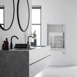 Ecostrad Cube Thermostatic Towel Rail - Chrome 15 Ecostrad Cube Thermostatic Towel Rail - Chrome -Astral Moda Shop cube thermostatic chrome 500x800 lifestyle 1