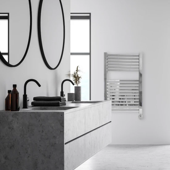 Ecostrad Cube Thermostatic Towel Rail - Chrome 7 Ecostrad Cube Thermostatic Towel Rail - Chrome - Image 5