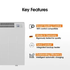 Technotherm TTB-E Duo 8+ WiFi Controlled Storage Heater - 0.85kw -Astral Moda Shop duo key features