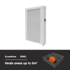 Ecostrad Ecowärme Electric Radiator - White 500w -Astral Moda Shop ew5 heats
