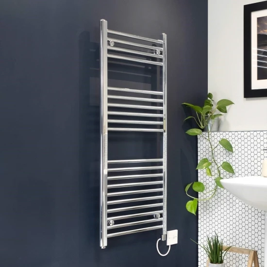 Ecostrad Fina-E Electric Towel Rail - Chrome 200w (300 X 1100mm) 11 Ecostrad Fina-E Electric Towel Rail - Chrome 200w (300 X 1100mm) - Image 9