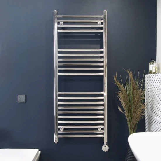 Ecostrad Fina-E Thermostatic Electric Towel Rail - Chrome 200w (300 X 1100mm) 4 Ecostrad Fina-E Thermostatic Electric Towel Rail - Chrome 200w (300 X 1100mm) - Image 2