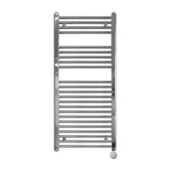 Ecostrad Fina-E Bluetooth Electric Towel Rail - Chrome -Astral Moda Shop fina e 1100x500 fe b 11 3c cutout front