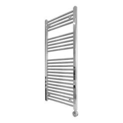 Ecostrad Fina-E Thermostatic Electric Towel Rail - Chrome -Astral Moda Shop fina e 1100x500 fe t 30 c cutout angle 2