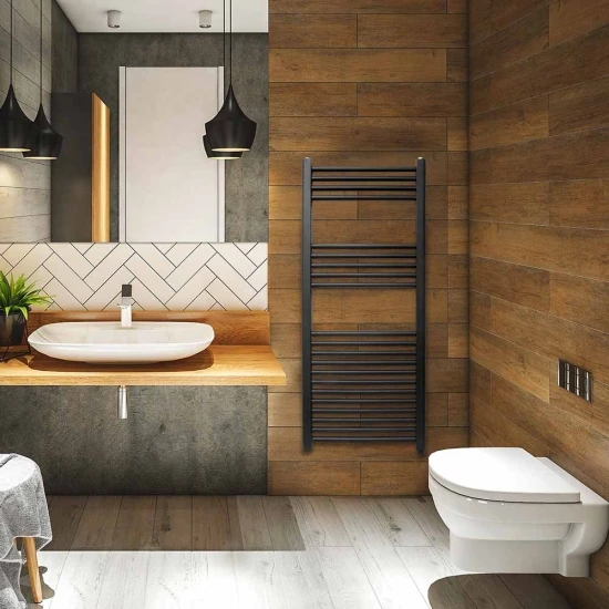 Ecostrad Fina-E Electric Towel Rail - Black 400w (500 X 1200mm) 5 Ecostrad Fina-E Electric Towel Rail - Black 400w (500 X 1200mm) - Image 3