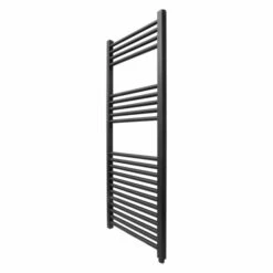 Ecostrad Fina-E Electric Towel Rail - Black 400w (500 X 1200mm)