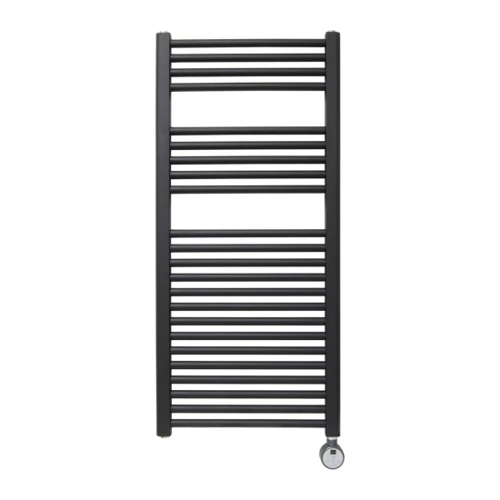 Ecostrad Fina-E Thermostatic Electric Towel Rail – Black 300w (500 X 1100mm) 4 Ecostrad Fina-E Thermostatic Electric Towel Rail – Black 300w (500 X 1100mm) - Image 2