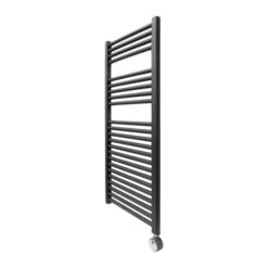Ecostrad Fina-E Thermostatic Electric Towel Rail – Black 300w (500 X 1100mm)