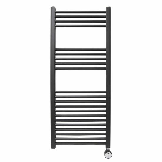 Ecostrad Fina-E Thermostatic Electric Towel Rail - Black 400w (500 X 1200mm) 4 Ecostrad Fina-E Thermostatic Electric Towel Rail - Black 400w (500 X 1200mm) - Image 2