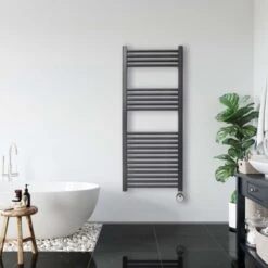 Ecostrad Fina-E Thermostatic Electric Towel Rail - Anthracite 400w (500 X 1200mm) 11 Ecostrad Fina-E Thermostatic Electric Towel Rail - Anthracite 400w (500 X 1200mm) -Astral Moda Shop fina e thermostatic 500x1200mm anthracite 400w lifestyle 1 1