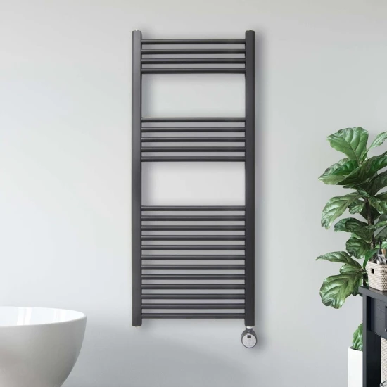 Ecostrad Fina-E Thermostatic Electric Towel Rail - Anthracite 400w (500 X 1200mm) 5 Ecostrad Fina-E Thermostatic Electric Towel Rail - Anthracite 400w (500 X 1200mm) - Image 3