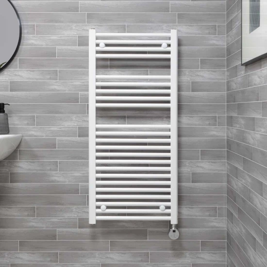 Ecostrad Fina-E Thermostatic Electric Towel Rail - White 400w (500 X 1200mm) 4 Ecostrad Fina-E Thermostatic Electric Towel Rail - White 400w (500 X 1200mm) - Image 2