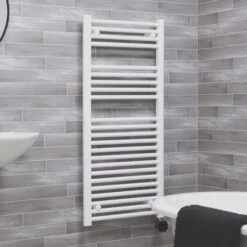 Ecostrad Fina-E IQ WiFi Electric Towel Rail - White 200w (400 X 700mm) -Astral Moda Shop fina white 500x1100 iq angle 2