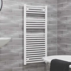 Ecostrad Fina-E Bluetooth Electric Towel Rail - White -Astral Moda Shop fina white 500x1100 moa angle 1