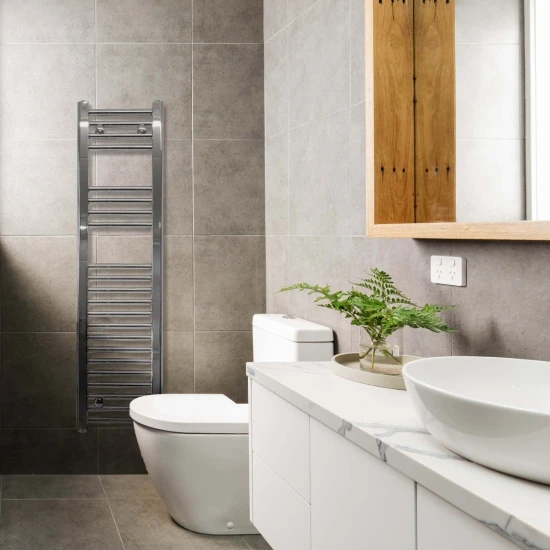 Ecostrad Fina-E Electric Towel Rail - Chrome 200w (300 X 1100mm) 6 Ecostrad Fina-E Electric Towel Rail - Chrome 200w (300 X 1100mm) - Image 4