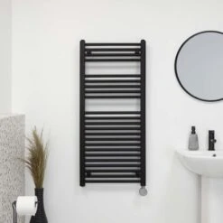 Ecostrad Fina-E Bluetooth Electric Towel Rail - Black