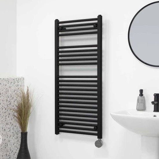 Ecostrad Fina-E IQ WiFi Electric Towel Rail - Black 200w (500 X 800mm) 5 Ecostrad Fina-E IQ WiFi Electric Towel Rail - Black 200w (500 X 800mm) - Image 3