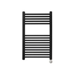 Ecostrad Fina-E Bluetooth Electric Towel Rail - Black 200w (500 X 800mm)