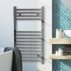 Ecostrad Fina-E Electric Towel Rail - Chrome -Astral Moda Shop fina e lifestyle2 2