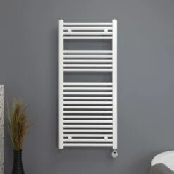Ecostrad Fina-E Thermostatic Electric Towel Rail - White