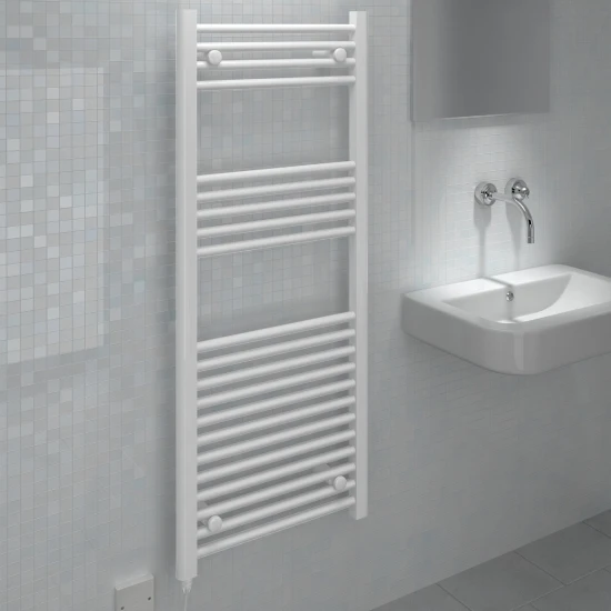 Ecostrad Fina-E Electric Towel Rail - White 400w (500 X 1200mm) 4 Ecostrad Fina-E Electric Towel Rail - White 400w (500 X 1200mm) - Image 2
