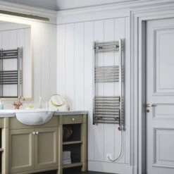 Terma Leo MEG Thermostatic Electric Towel Rail - Chrome 200w (500 X 800mm) -Astral Moda Shop leo meg 1