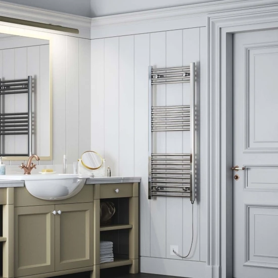 Terma Leo SIM Electric Towel Rail - Chrome 150w (400 X 600mm) 4 Terma Leo SIM Electric Towel Rail - Chrome 150w (400 X 600mm) - Image 2