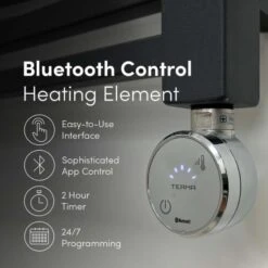 Ecostrad Fina-E Bluetooth Electric Towel Rail - Anthracite 200w (400 X 700mm) -Astral Moda Shop moa a 4