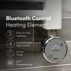 Ecostrad Fina-E Bluetooth Electric Towel Rail - White 200w (400 X 700mm) -Astral Moda Shop moa white 1