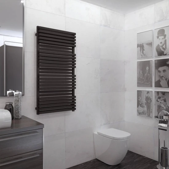 Terma Quadrus Bold ONE Designer Electric Towel Rail - Black 800w (450 X 1185mm) 6 Terma Quadrus Bold ONE Designer Electric Towel Rail - Black 800w (450 X 1185mm) - Image 4