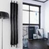 Terma Ribbon V E Vertical Designer Electric Radiator - Black -Astral Moda Shop ribbon ve 1800x290 heban black lifestyle 1