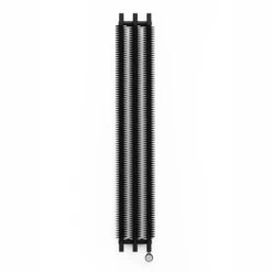 Terma Ribbon V E Vertical Designer Electric Radiator - Black -Astral Moda Shop ribbon ve 1800x290 heban black straight on 1 1